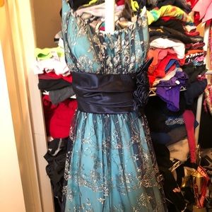 Blue cocktail dress